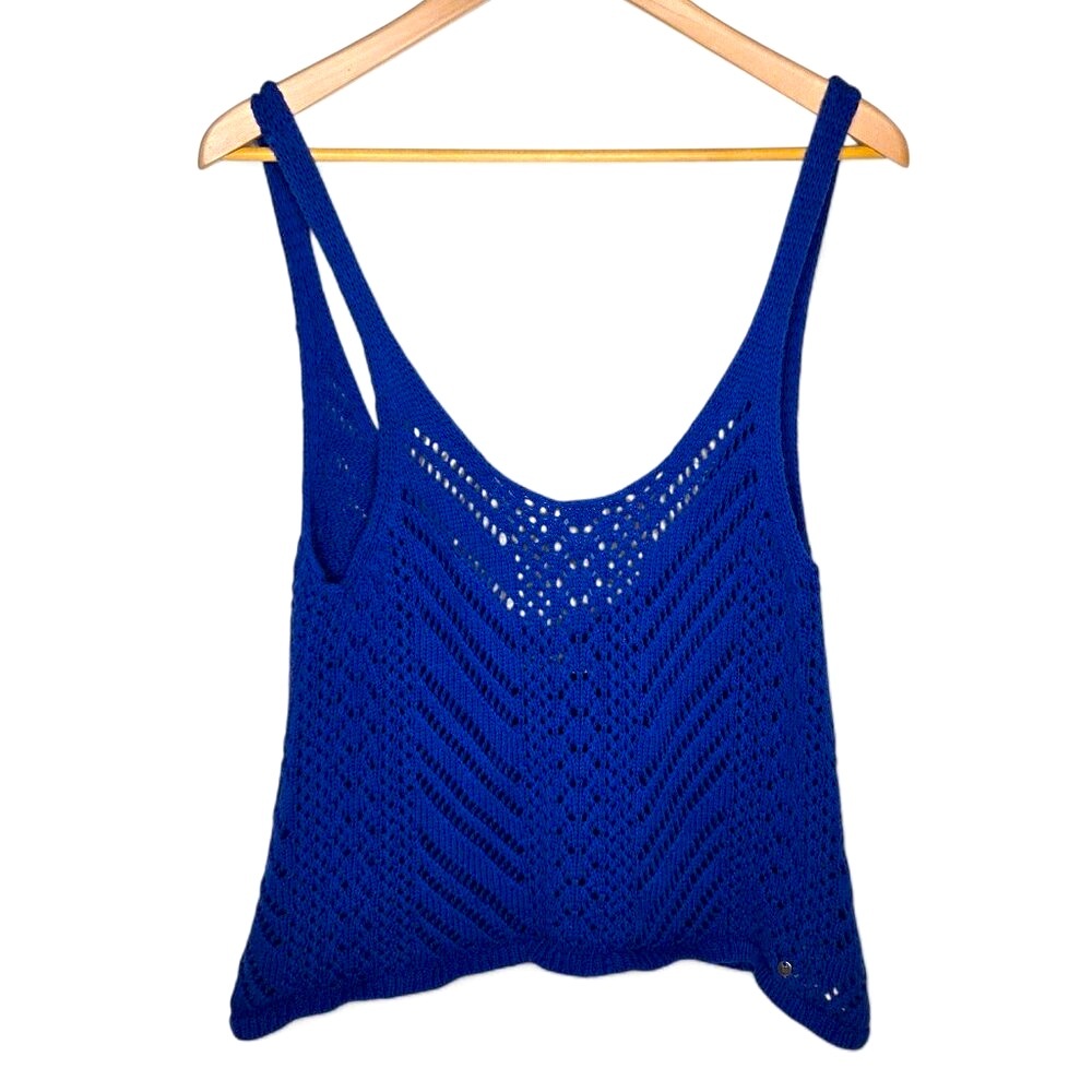 Abercrombie & Fitch Crochet Sweater Tank‎ Top Women's See Through Knitted XS